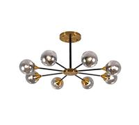 HHRLCH Chandelier Fmount Ceiling Light Glass Ceiling Light Clear Globe Glass Light Vintage Light for Kitchen Dining Room Living Room Bedroom/Gold 1/6T/D 3/8T/D 3/8T