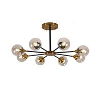HHRLCH Chandelier Fmount Ceiling Light Glass Ceiling Light Clear Globe Glass Light Vintage Light for Kitchen Dining Room Living Room Bedroom/Gold 1/6T/D 3/8T/D 2/8T