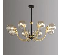 HHRLCH Chandelier Glass Shade with Globe Glass Shade Light Ceiling Light Fixture For Living Room Dining Room Bedroom Study Lamps Home Restaurant Lights/Amber/8 Heads/Cream/4 Heads/Amber/8 He