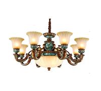 HHRLCH Chandelier Vintage Noble Bedroom Light Classical Suspension Hanging Light Retro Hotel Living Room Restaurant Hanglamp Hallway Droplight Decoration Devi/11Lights