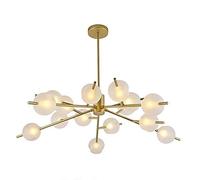 HHRLCH Chandeliers Branches Ceiling Lights with Glass Metal Ceiling Light Lights Decoration for Kitchen Dining Living Room Bedroom/Black./9 Head/Den./12 Head/Den./15 Head