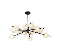 HHRLCH Chandeliers Branches Ceiling Lights with Glass Metal Ceiling Light Lights Decoration for Kitchen Dining Living Room Bedroom/Black./9 Head/Den./12 Head/Black./15 Head