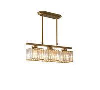 HHRLCH Chandeliers Long Crystal Chandelier Ceiling Light Dining Room Luxurious Dulamps Crystal Rectangular Light for Living Room Bar/Golden./3 Head/Black./3 Head/Den./3 Head