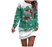 HHRLCH Christmas Party Dresses for Women Xmas Dress Christmas Costume Mrs Santa Costume Holiday Clothing Ladies Outfits