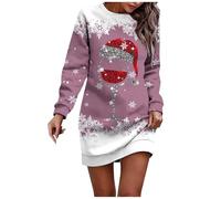 HHRLCH Christmas Party Dresses for Women Xmas Dress Christmas Costume Mrs Santa Costume Holiday Clothing Ladies Outfits