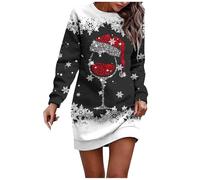 HHRLCH Christmas Party Dresses for Women Xmas Dress Christmas Costume Mrs Santa Costume Holiday Clothing Ladies Outfits