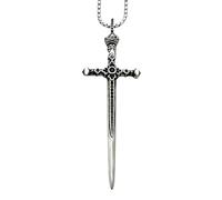 HHRLCH Classic Sword Necklace For Men, European Style Sword Pendant Katana Necklace - Exquisite CZ Dagger Necklace For Women, Master Sword Necklace For Halloween Christmas