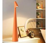 HHRLCH Cordless Dimmable Table Lamp with Touch Control - Rechargeable USB Powered Portable Metal Lamp for Indoor Bedside or Dining GE