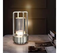 HHRLCH Cordless Dimmable Touch Table Lamp with USB-C Rechargeable Battery Ideal for Indoor/Outdoor Use in Restaurants Bedrooms and