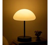 HHRLCH Cordless Mushroom Table Lamp Touch Dimmable 3 Color Temperatures Battery-Operated Portable for Bedroom Living Room