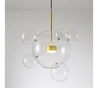 HHRLCH Creative Decorative Elements Kitchen Island Ceiling Lights Designer Nordic Art Transparent Glass Soap Bubble Chandelier Lamp Device/Five a Lamp