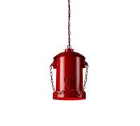 HHRLCH Creative Personality Wrought Iron Chandelier Industrial Restaurant Living Room Celling Lights Creative Fashion Cbar Aisle Fire Bolt Fixture/Red