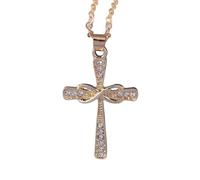HHRLCH Crucifix Necklace For Women, Cross Necklace Dazzling Crystal Jesus Crucifix Necklace Jewelry, Jesus Cross Necklace, Cross Necklace with Jesus