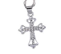 HHRLCH Crucifix Necklace For Women, Cross Necklace Dazzling Crystal Jesus Crucifix Necklace Jewelry, Jesus Cross Necklace, Cross Necklace with Jesus