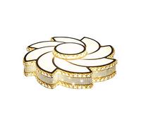 HHRLCH Crystal Ceiling Lights Remote Control Dimmable Ceiling Lamps Living Room Chandelier Ccreative Ceiling Lights Fitting (Color : Tricolor Light_50*12/Stepless Di