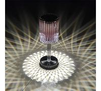 HHRLCH Crystal Diamond Table Lamp 3-Way Color Changing Touch Control Night Light Acrylic Crystal Bedside Lamp Room Decor Desk Lamp Bedroom Living Room Kitchen Dining Room Lamp