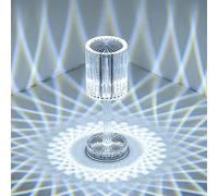 HHRLCH Crystal Diamond Table Lamp 3-Way Color Changing Touch Control Night Light Acrylic Crystal Bedside Lamp Room Decor Desk Lamp Bedroom Living Room Kitchen Dining Room Lamp