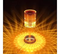 HHRLCH Crystal Diamond Table Lamp 3-Way Color Changing Touch Control Night Light Acrylic Crystal Bedside Lamp Room Decor Desk Lamp Bedroom Living Room Kitchen Dining Room Lamp