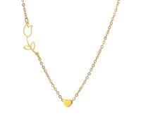 HHRLCH Cute Tulip Necklace For Women Girls, Minimalist Lily Necklace - Tulip Flower Necklace, Collar De tulipán, Tulip Jewelry For Valentine Birthday Gifts