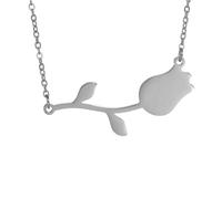 HHRLCH Cute Tulip Necklace For Women Girls, Minimalist Lily Necklace - Tulip Flower Necklace, Collar De tulipán, Tulip Jewelry For Valentine Birthday Gifts
