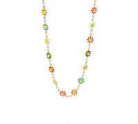 HHRLCH Daisy Necklace For Women and Girls, Daisy Colorful Necklace Women Bohemian Charm Colorful Daisy Bracelet Necklace Set Cute Girl Accessories, Daisy Necklace For Girls