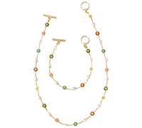 HHRLCH Daisy Necklace For Women and Girls, Daisy Colorful Necklace Women Bohemian Charm Colorful Daisy Bracelet Necklace Set Cute Girl Accessories, Daisy Necklace For Girls