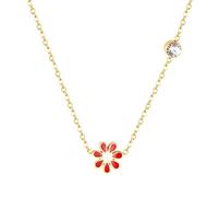HHRLCH Daisy Necklace For Women and Girls, Flower Necklace Fairy Girls Small Necklace Pendant Cute Daisy Daisy Colorful Necklace Bohemian Charm Colorful, Daisy Necklace For Girls