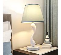 HHRLCH Desk Lamp Romantic Bedside Table Lamp Dimmable Desk Lamp with Fabric Shade Reading Night Light for Bedroom Living Room Children's Room
