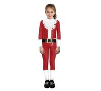 HHRLCH Digital Printed Christmas Stripes Childrens and Girls Clothing Tights and Bodysuits Comfortable Stretchy Festive Wear for Kids Under Outfits or Casual Party Use