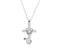 HHRLCH Eternal Infinite Love Heart Cross Necklace For Women Girls, 14K Gold Plated Shiny Zircon Crystal Religious Cross Necklace - Faith Heart and Cross Necklace, Religious Jewelry For
