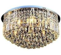 HHRLCH European Raindrop Crystal Chandelier Round Ceiling Lights Living Room Elegant Ceiling Hanging Lamp Bedroom Crystal Light Commercial Decor Crestaurant Drop Light