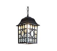 HHRLCH European Victorian Square Corridor Exterior Ceiling Traditional Square Outdoor Light Fixture for Hallway Winter Garden Balcony Porch Chandelier Aluminum Landscape Lights/Black