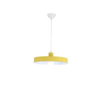 HHRLCH Europeanaron Color Hanging Light Minimalist Single Head Decorative Light Creative Personality Round Ssmall Chandelier Restaurant Chotel Bar (Color/Yellow_S
