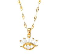 HHRLCH Evil Eye Necklace For Women and Girls, Blue Evil Eye Necklace Eye Pendant Necklaces Lucky, Evil Eye Necklace Gold, Evil Eye Necklace Silver
