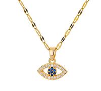 HHRLCH Evil Eye Necklace For Women and Girls, Heart Around Evil Blue Eye Sun Necklace Eye Pendant Necklaces Lucky, Evil Eye Necklace Gold, Evil Eye Necklace Silver