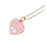 HHRLCH Evil Eye Necklace For Women and Girls, Turkish Lucky Evil Eye Necklace Bohemia Heart Evil Eye Necklace, Evil Eye Necklace Gold, Evil Eye Necklace Silver
