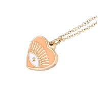 HHRLCH Evil Eye Necklace For Women and Girls, Turkish Lucky Evil Eye Necklace Bohemia Heart Evil Eye Necklace, Evil Eye Necklace Gold, Evil Eye Necklace Silver
