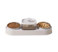 HHRLCH Feeding Double Bowl Elevating Cats Food Container for Dog with Automatic Water Fountain Pet Watering Supply Waterer