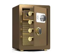 HHRLCH Fireproof Waterproof s Home Password Security Key Lock Steel Fireproof and Anti- Theft Office Bank Filing Cabinets Easy to Operate Brown 2 Sizes for Home of