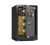 HHRLCH Fireproof Waterproof Security Digital Cabinet s Large 80cm Steel Electronic Fingerprint Password Lock with Alarm Device Fireproof and A