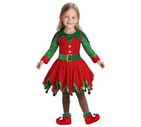 HHRLCH Girlish Fairy Costume Christmas Green Fairy Set Festival Party Performance Cosplay Costume Charming Green Ensemble for Holiday Festivities or Special Occasions