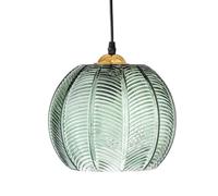 HHRLCH Glass Chandelier Dining Room Lamp Creative Chandelier Green Glass Easy Fit Hotel Study Light in The Bedroom Adjustable Ceiling Nordic Postmodern Restaurant Green Leaf Grai/15Cm