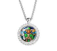 HHRLCH Green Leaf Necklace For Women and Girls, Pride Leaf Shamrock Necklace Lucky Grass Pendant Necklaces Green Leaf Shaped Neck Chain, Short Leaf Necklace