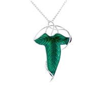 HHRLCH Green Leaf Necklace For Women and Girls, The Green Lucky Four-Leaf Amulet Pendant Necklace Green Leaves Plant Leaves Necklace Green, Short Leaf Necklace