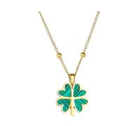 HHRLCH Green Leaf Necklace For Women and Girls, The Green Lucky Four-Leaf Amulet Pendant Necklace Green Leaves Plant Leaves Necklace Green, Short Leaf Necklace
