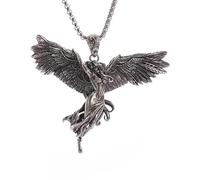 HHRLCH Guardian Angel Wings Crystal Pendant Archangel Saint Gabriel Paladin Necklace Men and Women Amulet Jewelry - Guardian Angel Necklace, Angel Necklace For Girls,