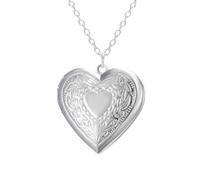 HHRLCH Heart Locket Necklace For Women, Vintage Heart Shape Locket Photo Pendant Necklace For Couple, Locket Necklace, Heart Locket Necklace That Holds Pictures