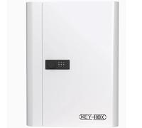 HHRLCH Heavy Duty Wall Mounted 48 Key Safe Box for Car Dealers Property Managers and Hotels Secure Steel Cabinet Organizer (White) (White)