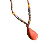 HHRLCH Hippie Necklace For Women and Men, Peace Pendant Necklace Boho Aesthetic Tassel Vintage Wooden Beads Bohemia Sweater Chain, Long Necklaces For Women Boho, Grunge Necklaces