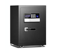 HHRLCH Home Digital Safe Box Fingerprint Steel Safety Jewelry Storage Money Boxes Digital Safe Box Cash Strong Box with Lock Emergency Keys Cash Jewelry Key for (Color : Black Size : One Size) (Black